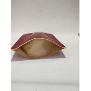 China High Durability Kraft Zipper Pouch Gusset Bags High Pressure Resistance on sale