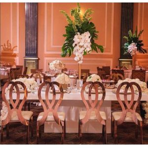 Hot sale Wedding Party Banquet Golden Stainless Steel Dining Chair