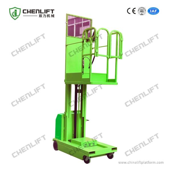Buy 4.5m Self Propelled Electric Order Picker Stacker For Materials Picking And Handling at wholesale prices