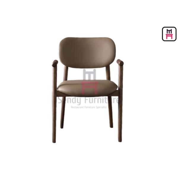 Buy Leather Padded Ash Wood Dining Chair For Restaurant Use at wholesale prices