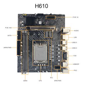 PCWINMAX H610 LGA 1700 Socket DDR5 With Single M.2 Slots Micro ATX PCIe 4.0