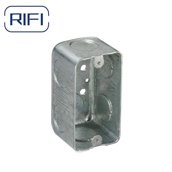 Buy Utility Rectangle Steel Electrical Junction Box With Raised Grounding Screw at wholesale prices