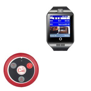 restaurant waiter calling system wireless watch pager and call button