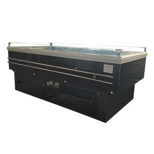 Horizontal Supermarket Island Freezer Display Fruit Vegetable Beverage Deli Food