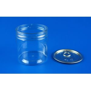 China Reusable Clear Plastic Jars High Durability Cylindrical Shape 73MM Caliber on sale