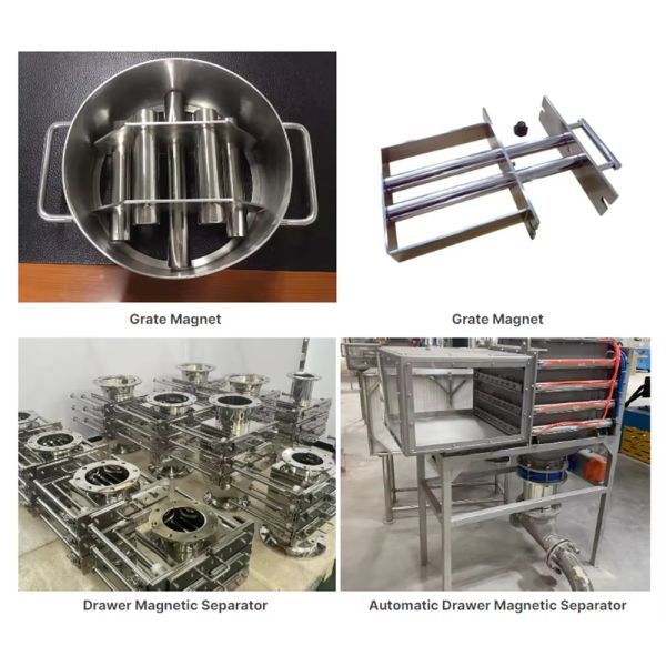 Customized stainless steel grid magnetic separator with seal 12,000 Gauss powder pneumatic magnetic separator equipped with powerful magnetic rods for