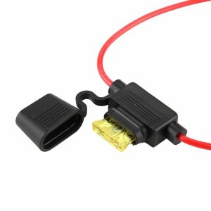 12V Water Resistant Add-A-Circuit Blade Type Inline Fuse Holder With Cap