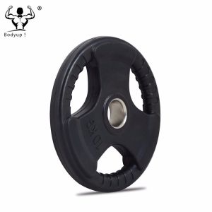 High Quality Black Rubber Coated Grip Weight Plates