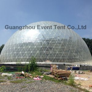 customized 30meter diameter big clear transparent geodesic dome tent