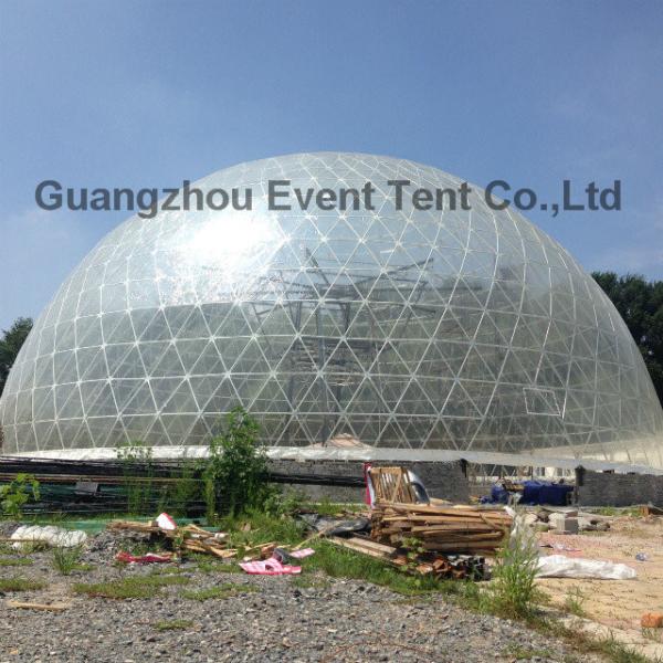 Buy customized 30meter diameter big clear transparent geodesic dome tent at wholesale prices