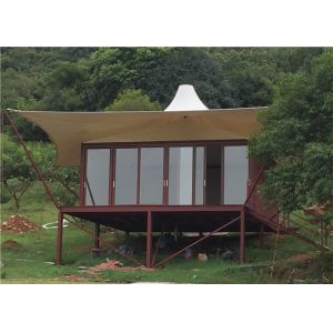 Steel Frame Luxury Resort Tents For Hotel Anti - Corrosion Treatment