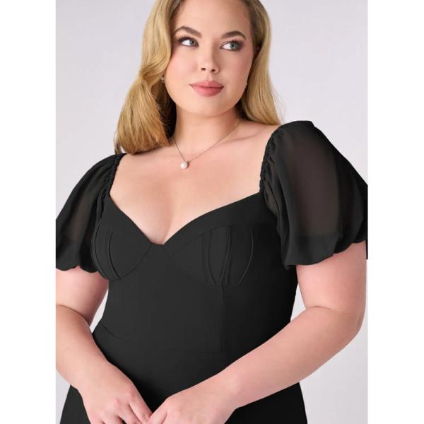 Gorgeous Manufacturer OEM Chiffon Bridesmaid Dress Cap Sleeves V-Neck Backless A-Line Plus Size Pleated