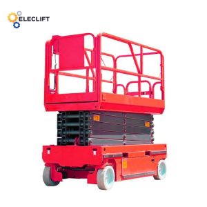 PLC Control Mini Scissor Lift Platform Power Source Electric 1.5kw