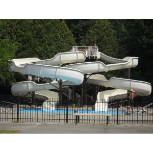 Amusement Kid Water Park Equipment Children Playing Slides Set