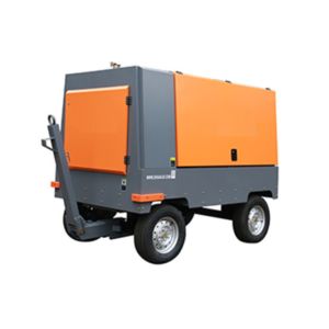8bar 50kw portable screw air compressor diesel 185cfm Mining machine Sand