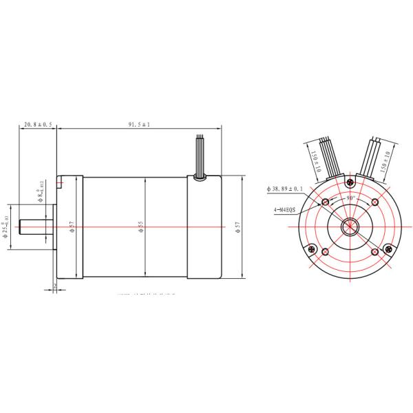 Casun 9A DC Brushless Motor 24V Nema 23 stepper motor 4500rpm High Rpm BLDC Motor