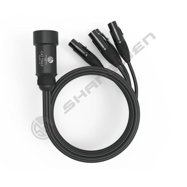 4 Channel PVC Jacket XLR Female Male Connectors to Cat5 Cat6 DMX RJ45 DMX512 Snake Audio Cable for Professional Audio