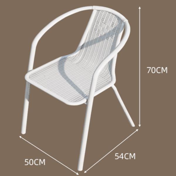 Outdoor Balcony Restaurant Cafe Garden Leisure Metal Glass Round Table and Rattan Chair
