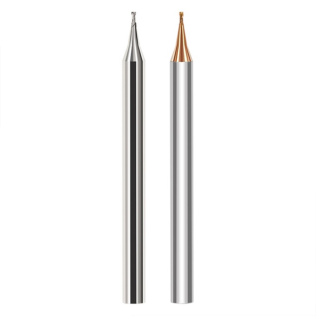 Quality 2-Flute Tungsten Carbide End Mill with 60° Flat Cutting Edge and nACo4 Coating for High Precision CNC Milling for sale