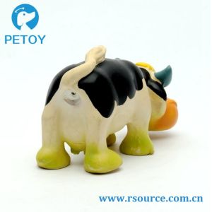 Lovely Latex cow shape dog teaser toy