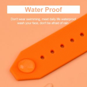 Custom Watch Strap 10mm Soft Silicone Rubber 4 Colors Watch Strap Bands