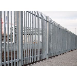 Hot Dip Galvanized Euro Steel Palisade Fencing 1.5m Height Industrial Iso9001