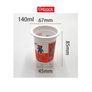 140ml pp plastic cup for yogurt with foils lid
