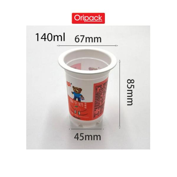 Buy 140ml pp plastic cup for yogurt with foils lid at wholesale prices