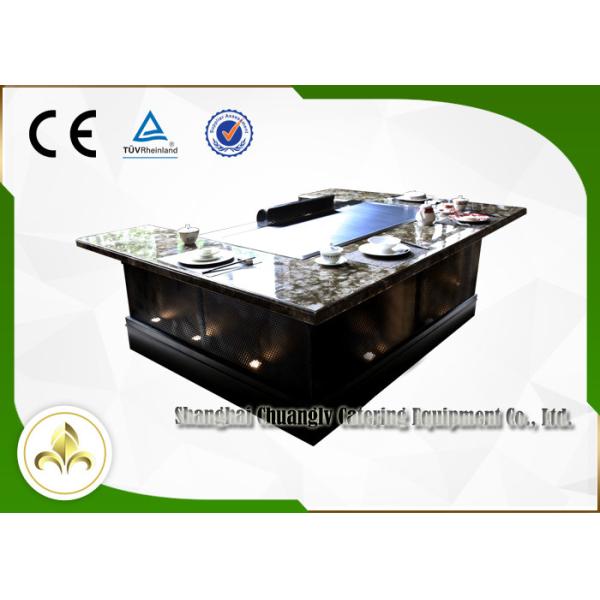 Electric Teppanyaki Hibachi Grill table with sunken air inlet design