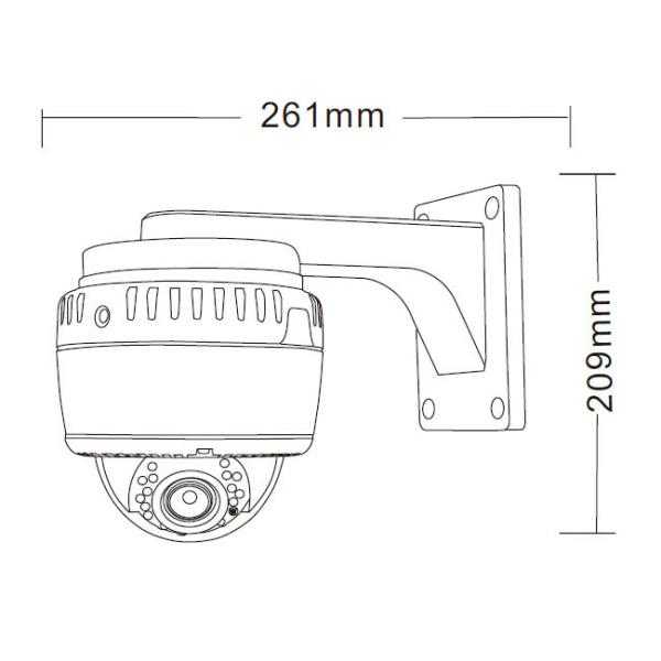 Dome Night Vision Analog HD CCTV Camera 1000TVL IMX225 Sensor AGC function