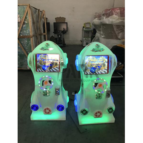 Amusement Children Car Racing Game Machine With Alloy Steel Structure