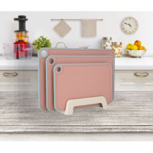Non-Slip Cutting Boards with Juice Grooves Easy Grip Handle and Dishwasher Safe