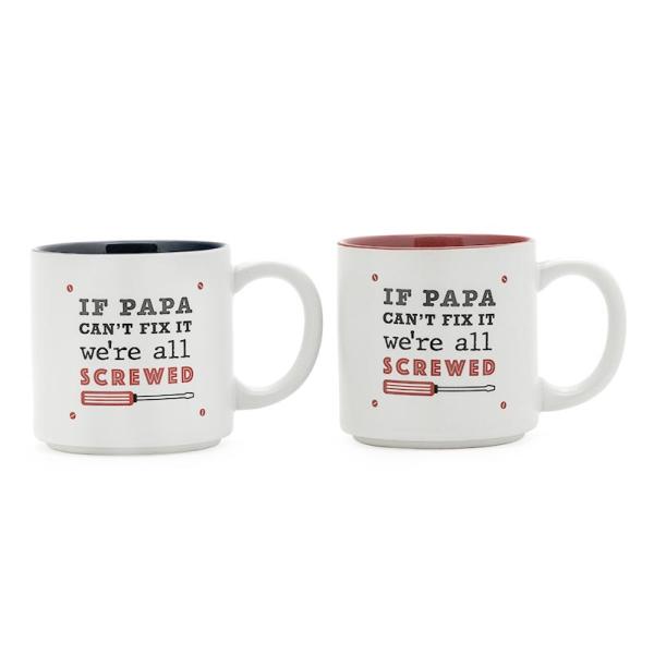 Ceramic Dad Mug Coffee Mug White Color With Creative Words "IF PAPA" Customized 12Oz For Gift
