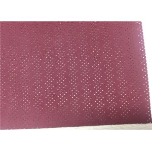 Punched Wine Red Car Leather Fabric Hydrolysis Resistance Anti - Aging