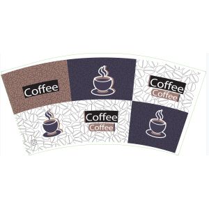 Biodegradable Paper Cup Sheet 12oz 16oz Double PE Paper Bowl Fan