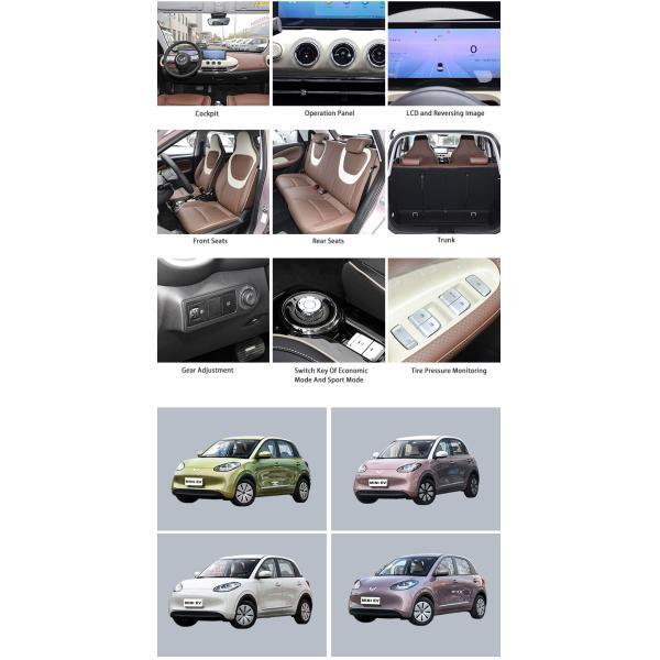 Adult Compact Mini EV Cars Safety 4 Seater Electric Vehicle Wuling