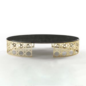 Luxury Living Room Marble Oval Shaped Marble Coffee Table