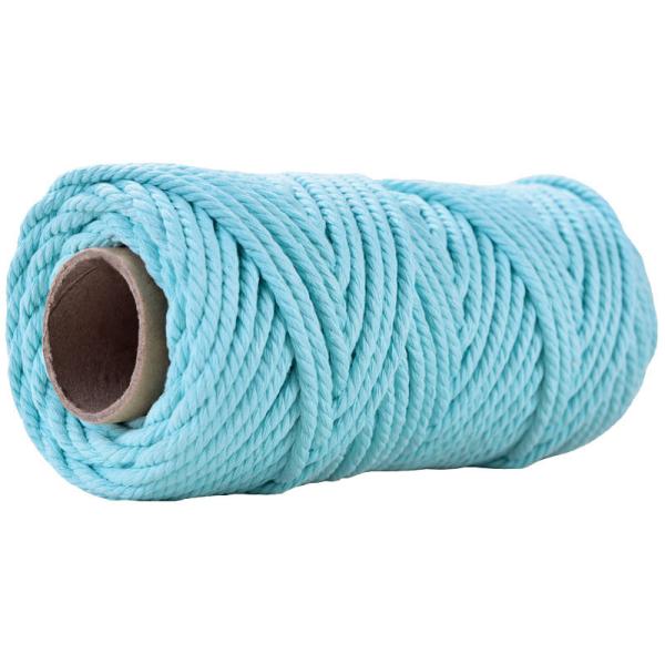 50m Dusty Pink Macrame Cord 5mm ISO9001 Pink Cotton Rope 3 Strands