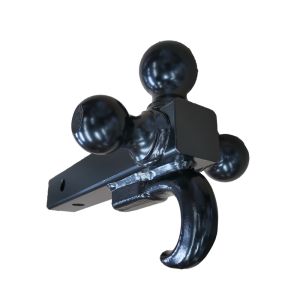 Quality Black TRI Ball Mount With Hook Welded Steel Hitch Balls for sale