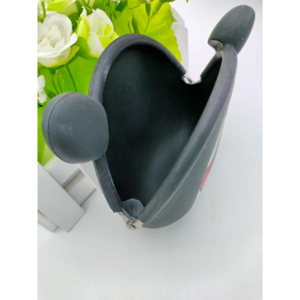 Buy OEM Soft Silicone Toys Reusable Bags Black Cartoon Bear Shape at wholesale prices