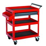 Quality Heavy Duty Red High Glossy 1 Drawer Tool Trolley with 1 Side Tray for Garden Tools for sale
