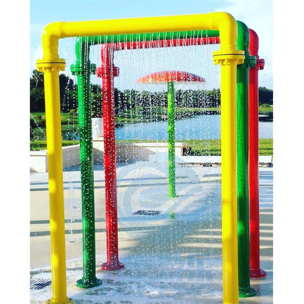 Galvanized Steel Water Splash Pad Splash Zone N Shape Waterfall Water Spray Curtain