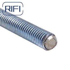 China White Blue Zinc 3/8 Threaded Rod All Threaded Stud Carbon Steel Electro Galvanized on sale