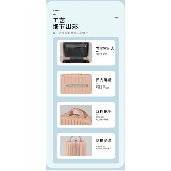 Travel luggage Sets, cosmetic case set, Scratch-Resistant And Wear-Resistant PVC Material, Large Capacity Suitcase, Silent Pulley + Combination Lock