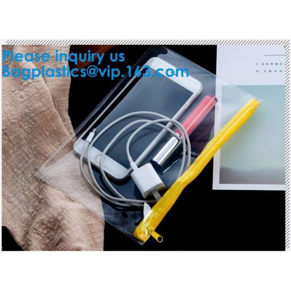 Custom Logo PVC Vinyl Clear Zipper Slider Pouch Transparent Soft Bikini Cosmetic EVA Material k Bag