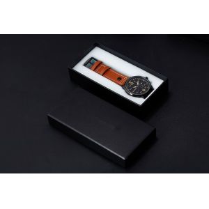 Quality Hot Stamping Mens Leather Watch Box , Watch Gift Box Inside White Foam Materials for sale