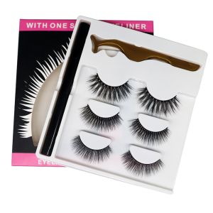 Magnet Eyelashes Magic Glue Self Adhesive Eyeliner Fluffy False Eyelashes