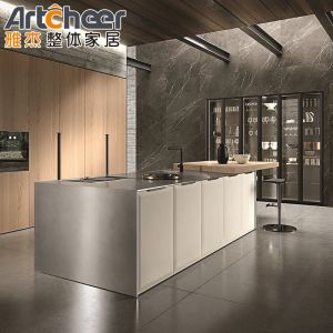 Modern Particleboard Inox Storage Industrial Stainless Steel Kitchen Cabinet