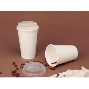 China Biodegradable Plastic Free Craft Coffee Cup Degradable Double Wall Paper Cups Recyclable on sale