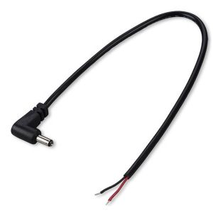 90 Degree Right Angle DC Jack 5.5x2.1mm 5.5x2.5mm 1.35x3.5mm to Open Wire End